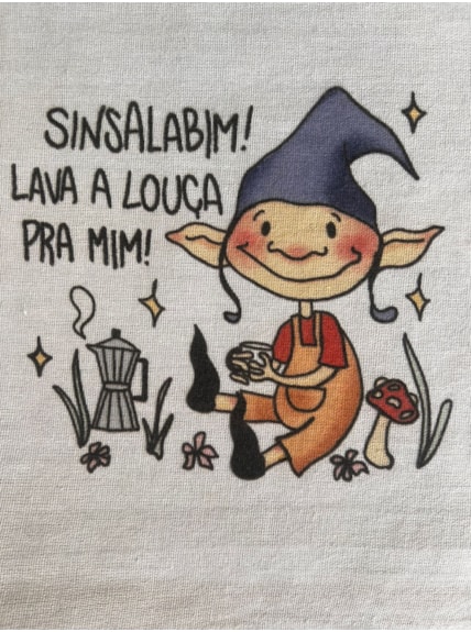 Pano de Prato - Sinsalabim Lava A Louça Pra Mim