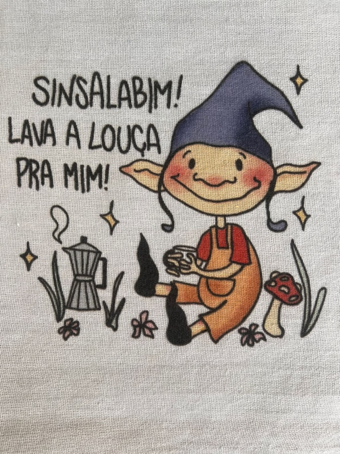 Pano de Prato - Sinsalabim Lava A Louça Pra Mim — imagem 2