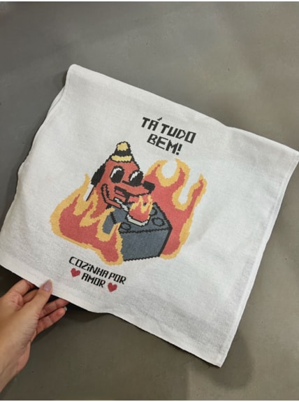 Pano de Prato - Tá Tudo Bem - Cozinha por Amor