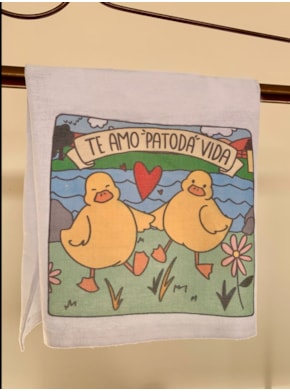 Pano de Prato Te Amo Patodavida