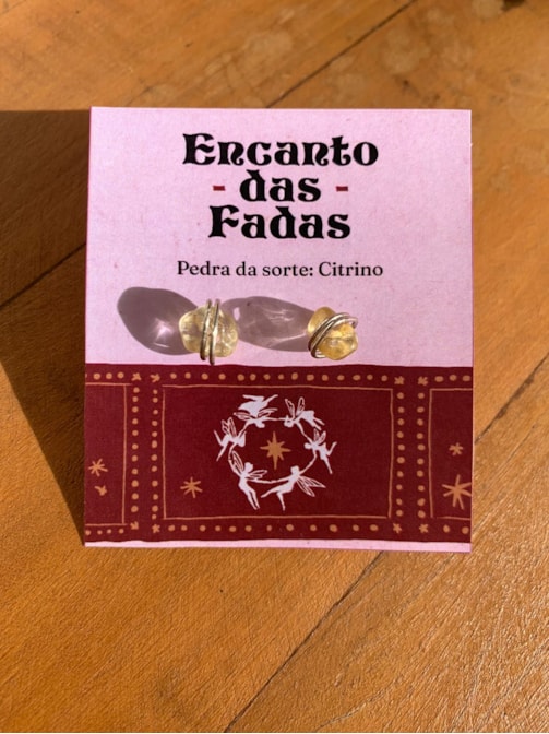 Par de Brincos Encanto das Fadas - Citrino