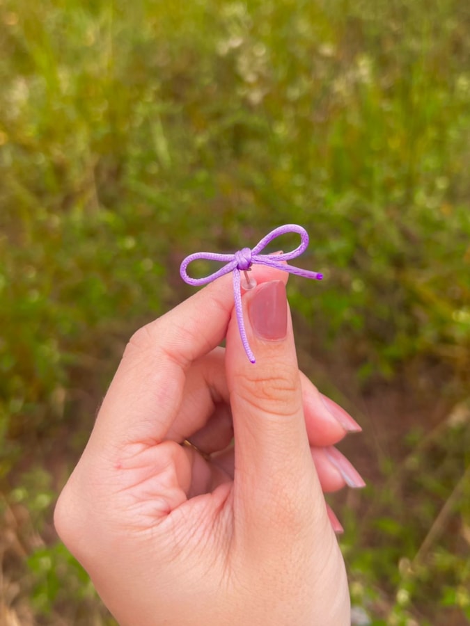 Par de Brincos Laço Coquete Lavanda - Lana Del Rey — imagem 2
