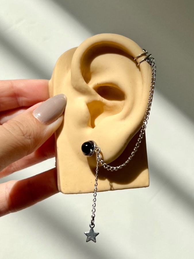 Par de Brincos Onix - Ear Cuff — imagem 2