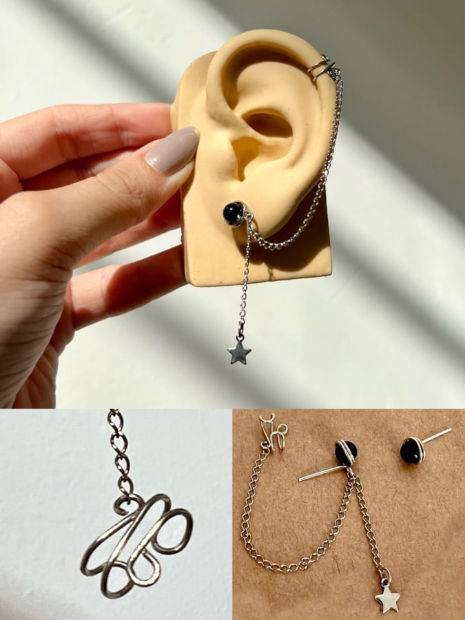 Par de Brincos Onix - Ear Cuff — imagem 1