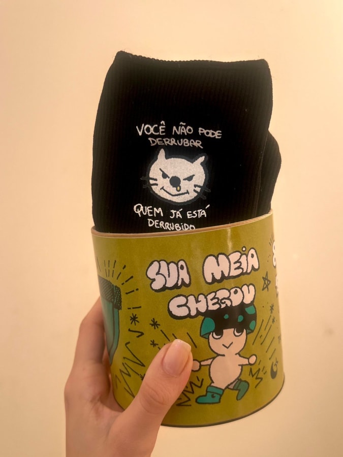 Par de Meias Derrubido - Preta — imagem 3