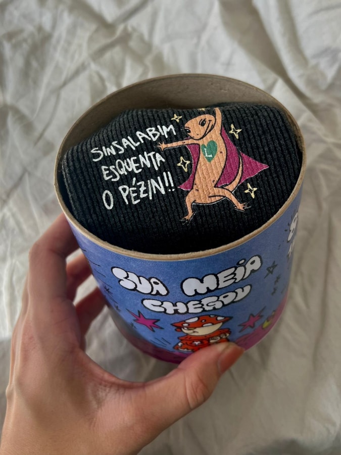 Par de Meias Lagartixa Sinsalabim - Chumbo — imagem 3