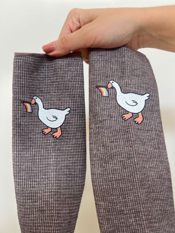Par de Meias Pato Gay - Cinza — imagem 1