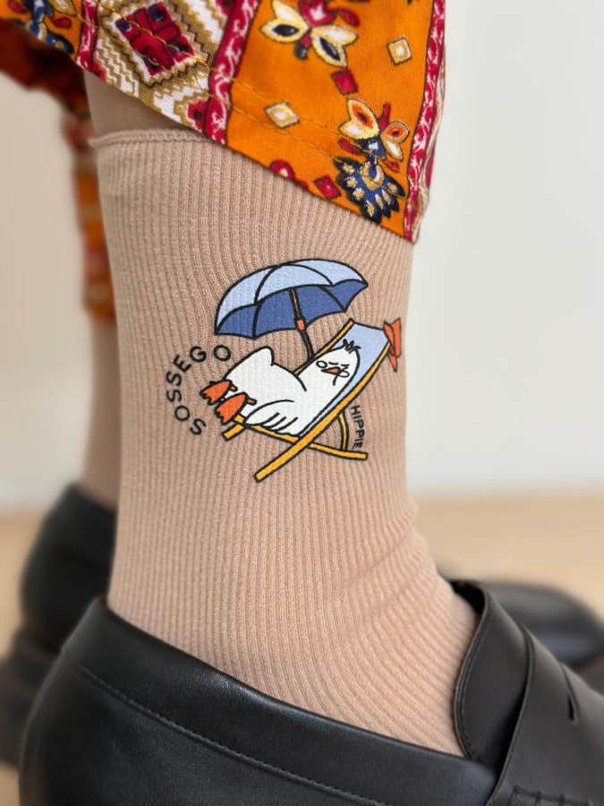 Par de Meias Pato Sossego - Capuccino Claro — imagem 1