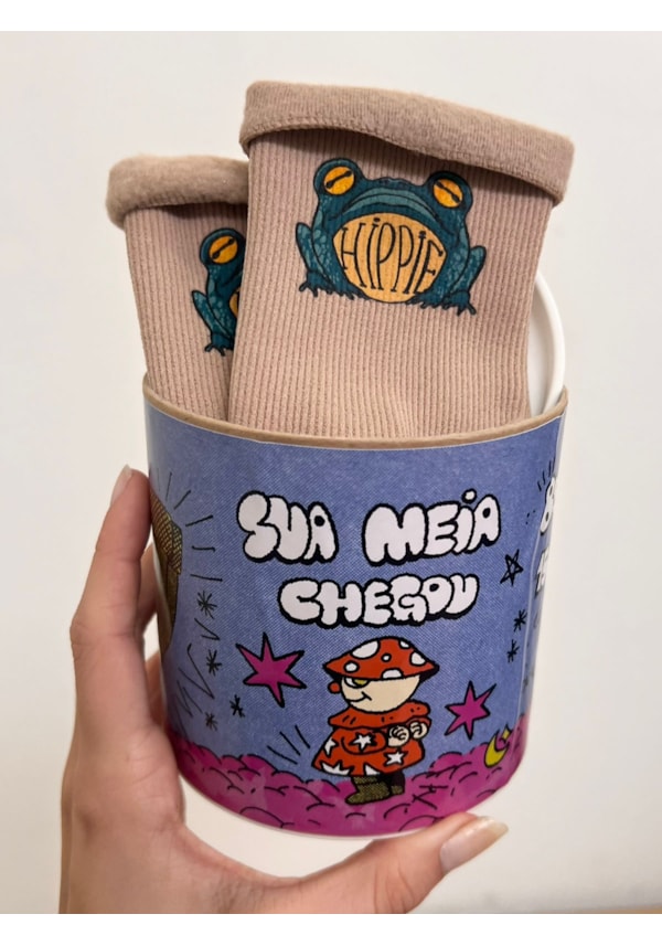 Par de Meias Sapo Hippie - Capuccino Claro