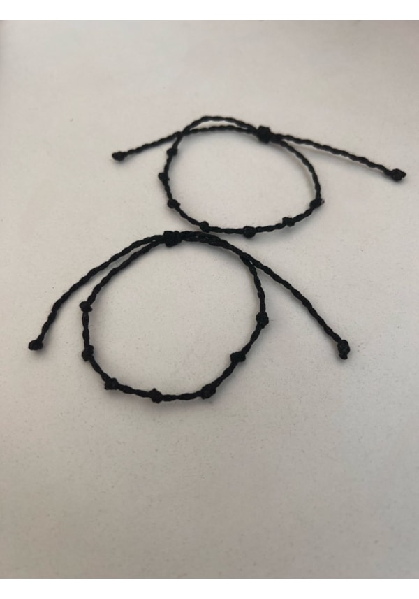 Par de Pulseiras Kabbalah - Preta