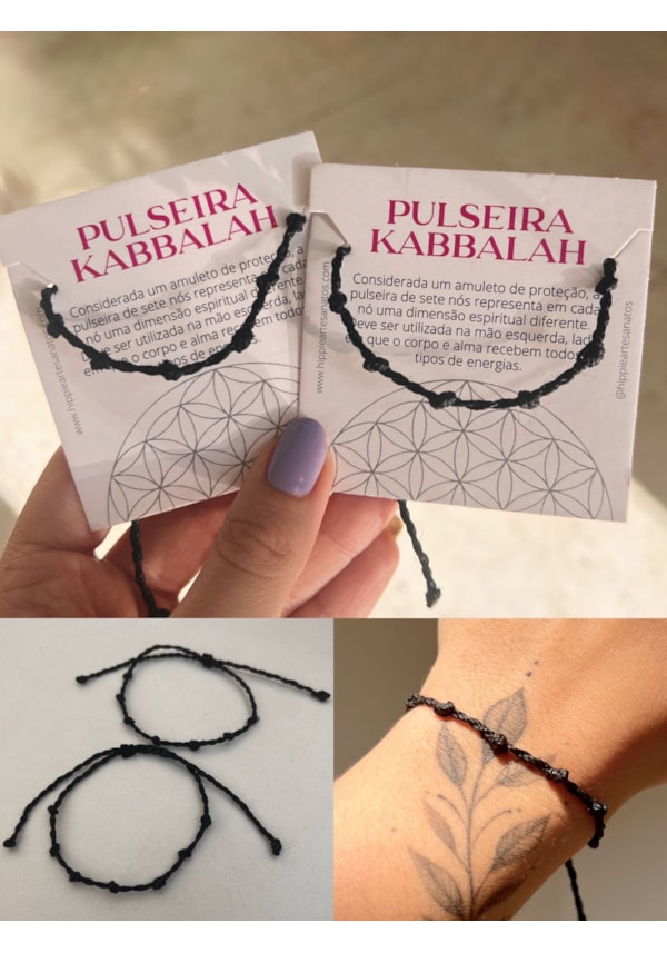 Par de Pulseiras Kabbalah - Preta