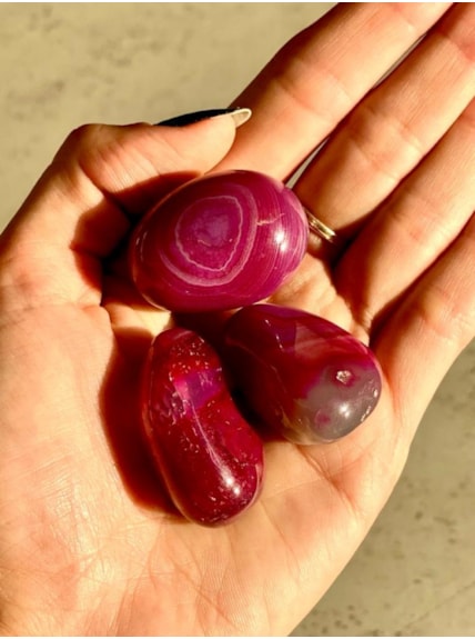 Pedra Ágata Rosa - Amor Próprio e Coragem