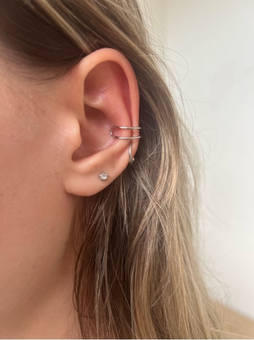 Piercing de Pressão - Duas Voltas - Aço Inox