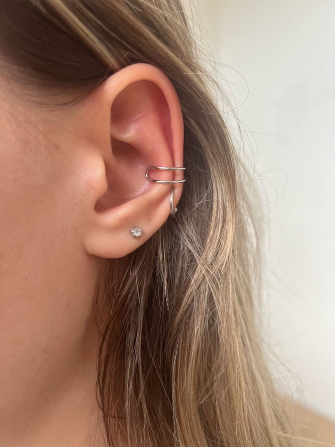 Piercing de Pressão - Duas Voltas - Aço Inox — imagem 1