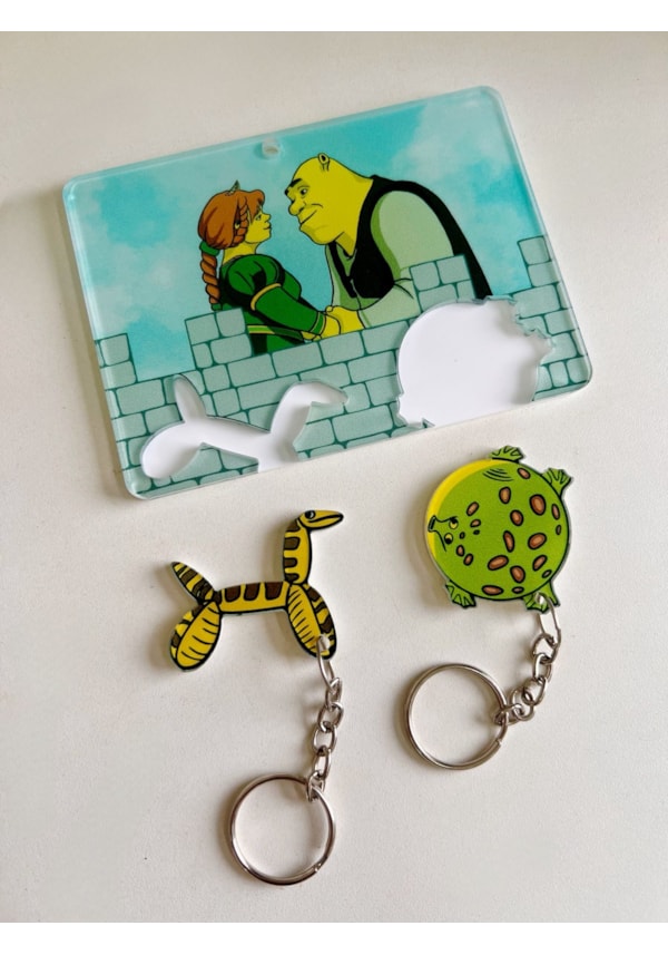 Porta Chaves Shrek e Fiona