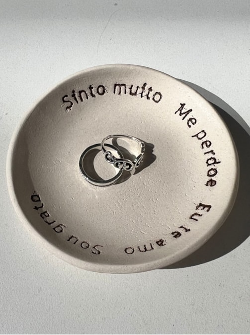 Porta Joias Ho'oponopono 8cm - Cerâmica