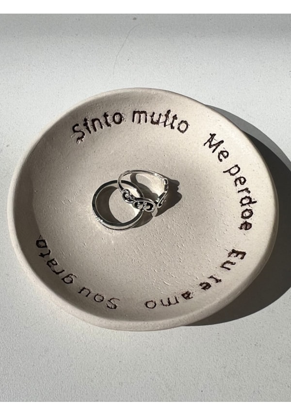 Porta Joias Ho'oponopono 8cm - Cerâmica