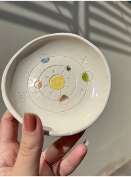 Porta Joias Sistema Solar 10,5cm - Cerâmica