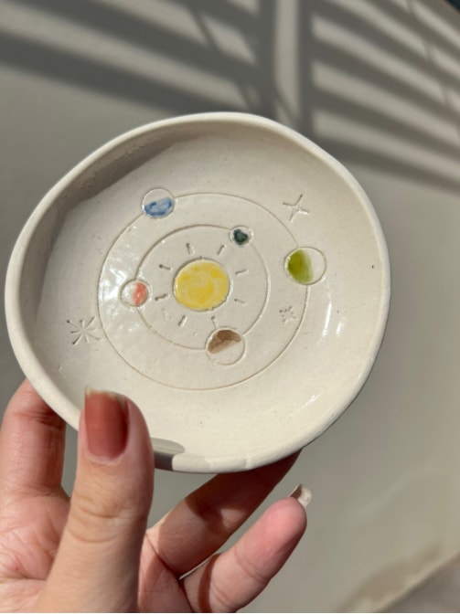 Porta Joias Sistema Solar 10,5cm - Cerâmica