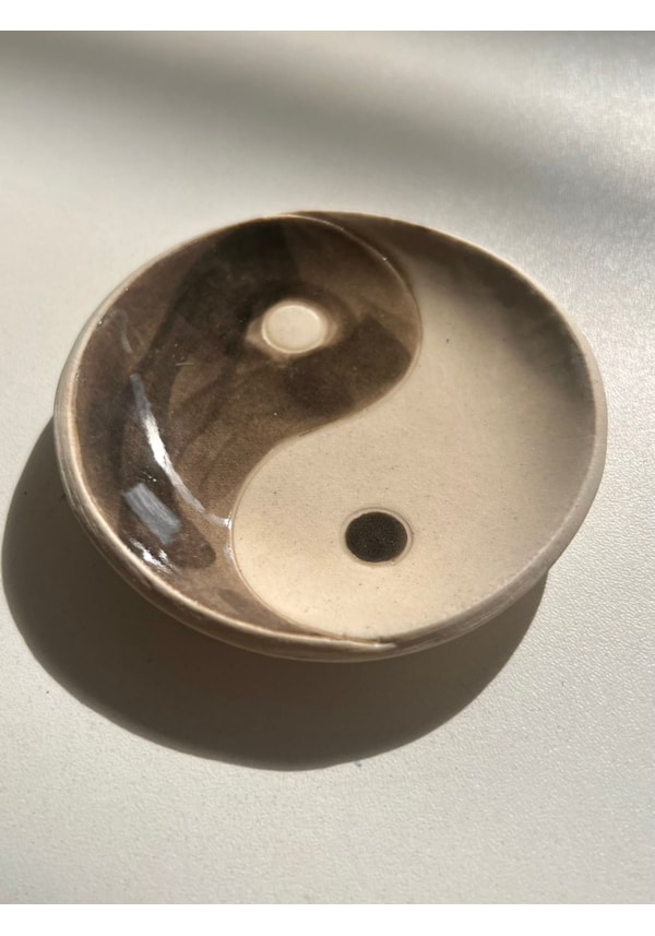 Porta Joias Yin Yang 8cm - Cerâmica