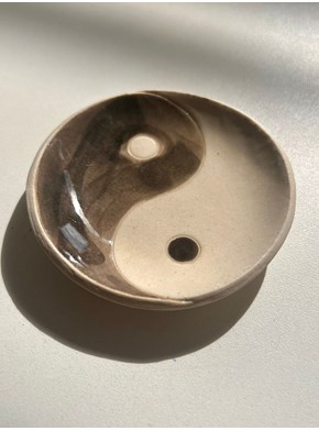 Porta Joias Yin Yang 8cm - Cerâmica