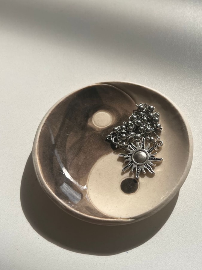 Porta Joias Yin Yang 8cm - Cerâmica — imagem 3