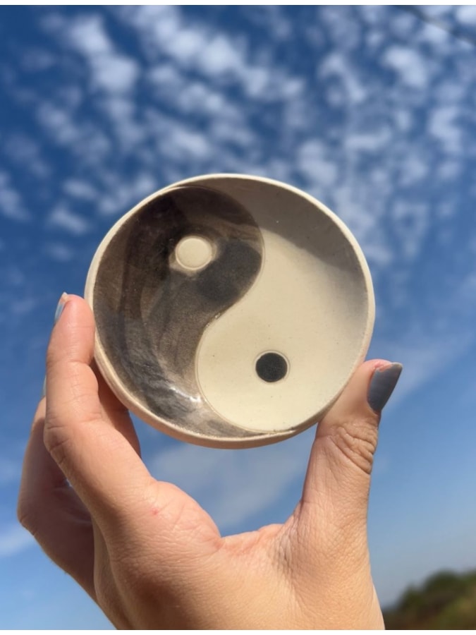 Porta Joias Yin Yang 8cm - Cerâmica — imagem 1