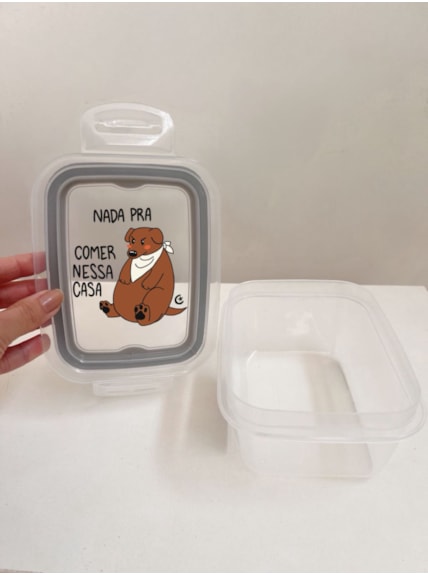 Pote Hermético 550ml - Cachorro Nada pra comer