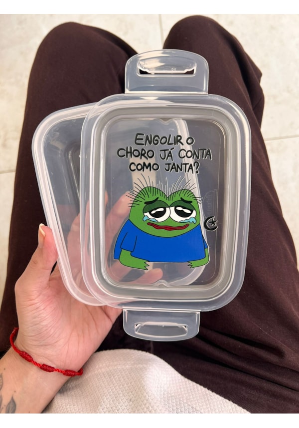 Pote Hermético 550ml - Engolir o choro
