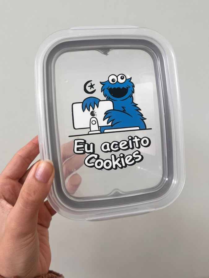 Pote Hermético 550ml - Eu aceito Cookies — imagem 1
