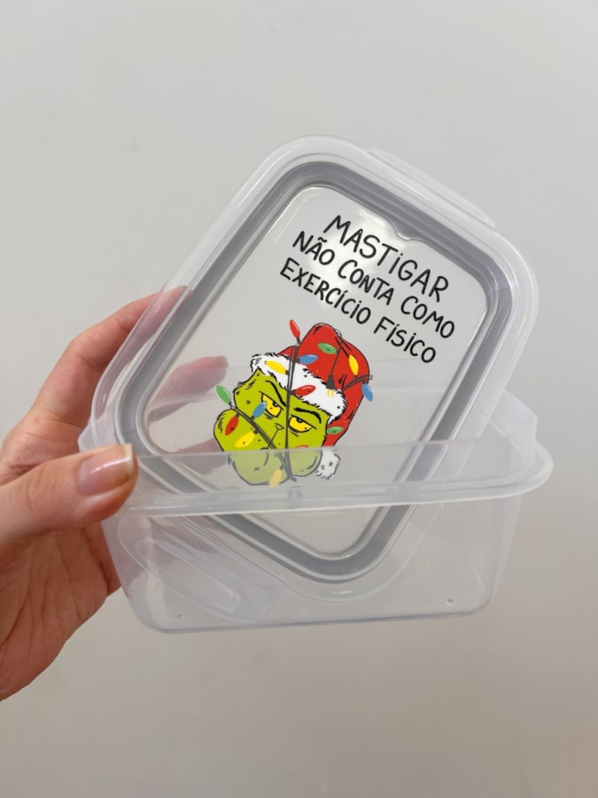 Pote Hermético 550ml - Grinch Mastigar não conta como Exercício Físico — imagem 2