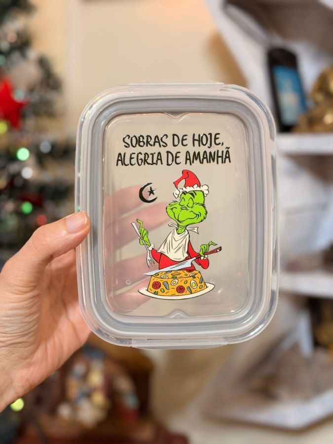 Pote Hermético 550ml - Grinch Sobras de Hoje — imagem 1
