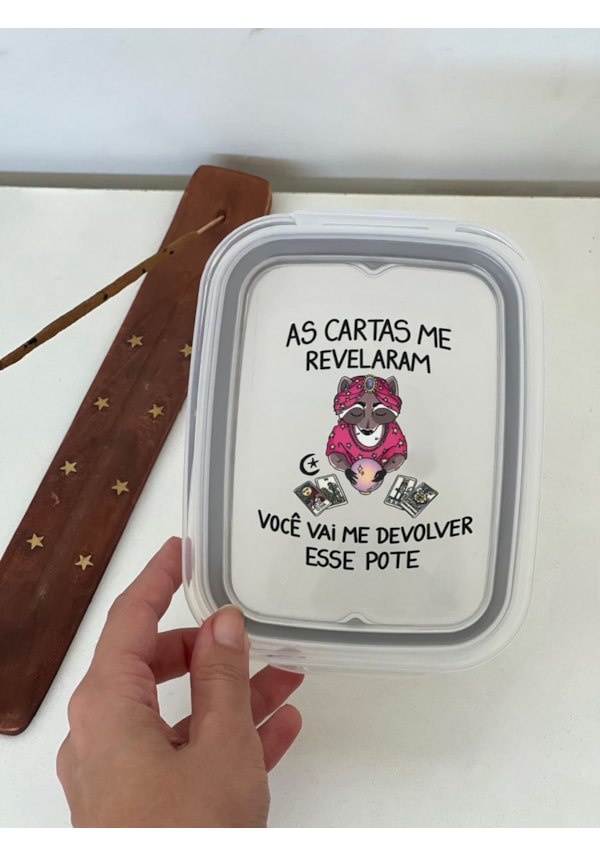 Pote Hermético 550ml - Guaxinim As cartas me revelaram