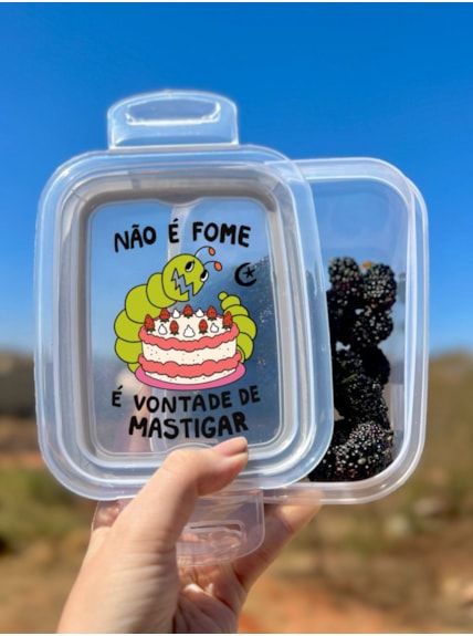 Pote Hermético 550ml - Não é Fome, é vontade de mastigar