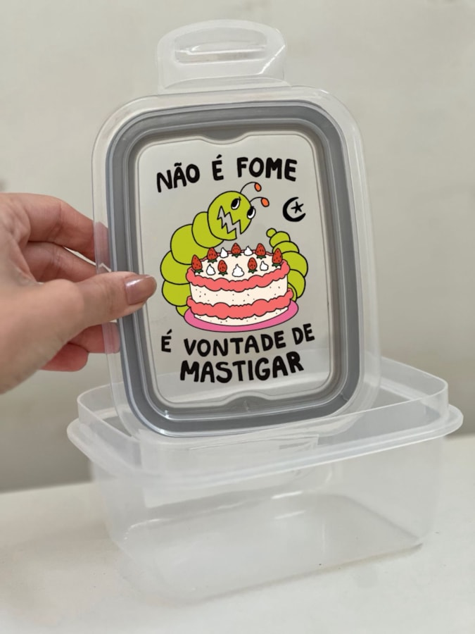 Pote Hermético 550ml - Não é Fome, é vontade de mastigar — imagem 1