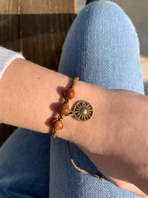 Pulseira 3 Pedras do sol com Sol