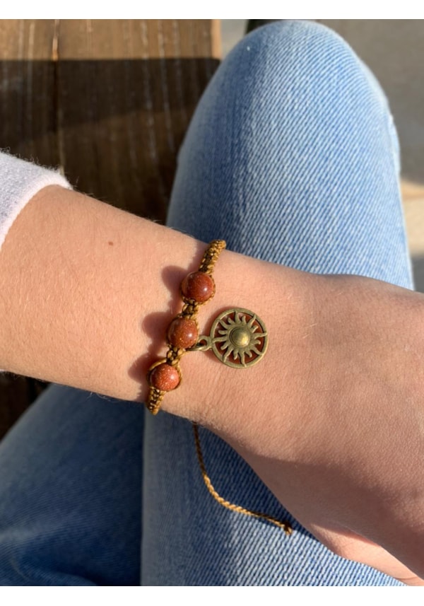 Pulseira 3 Pedras do sol com Sol