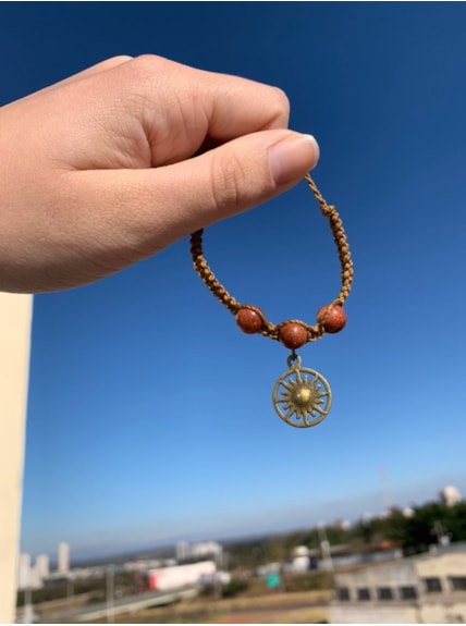 Pulseira 3 Pedras do sol com Sol