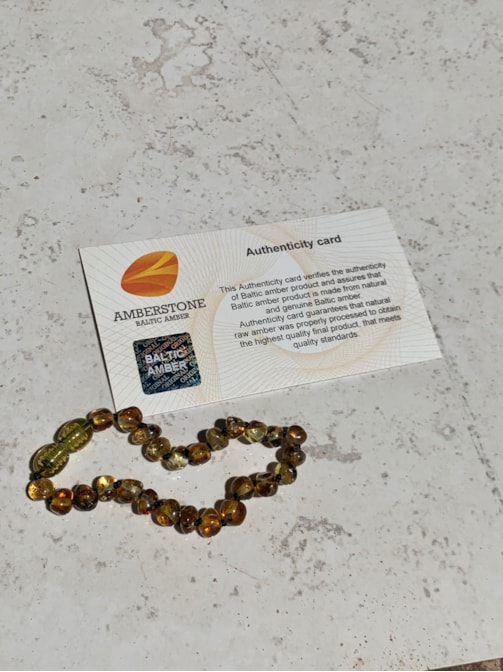 Pulseira Âmbar Bebê 14 cm - Limão