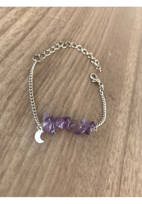Pulseira Ametista com Lua