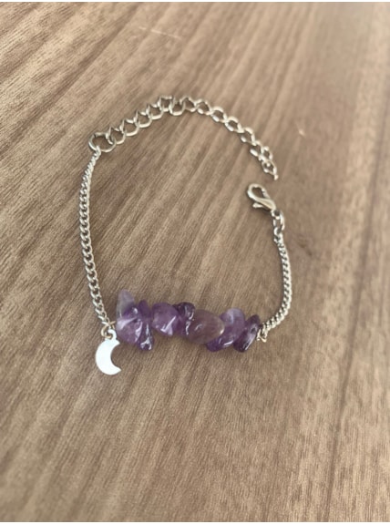 Pulseira Ametista com Lua