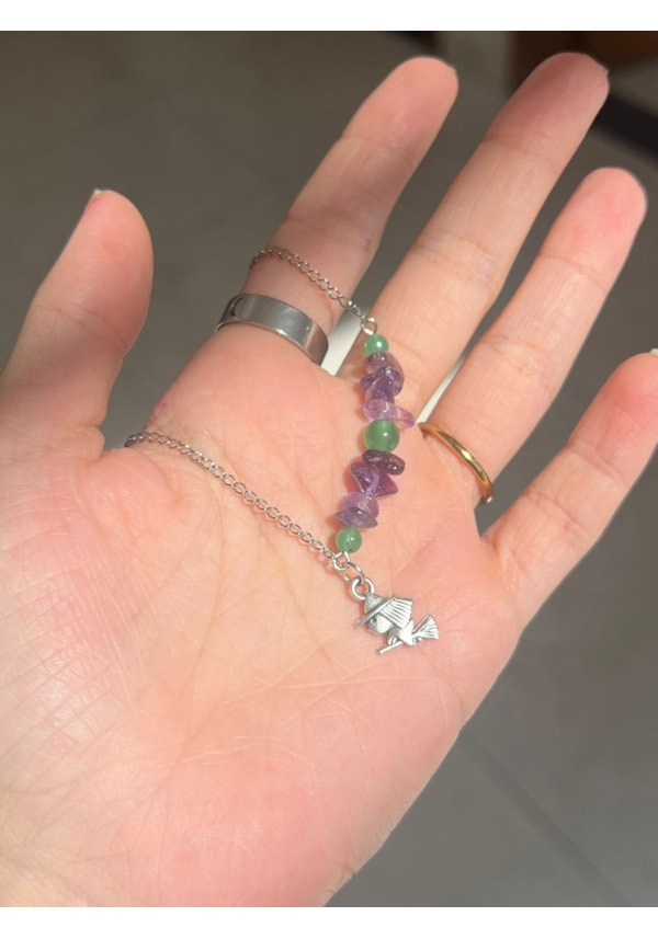 Pulseira Bruxa - Ametista e Quartzo Verde
