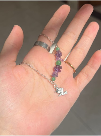 Pulseira Bruxa - Ametista e Quartzo Verde