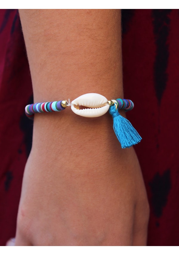 Pulseira Búzio Colorida