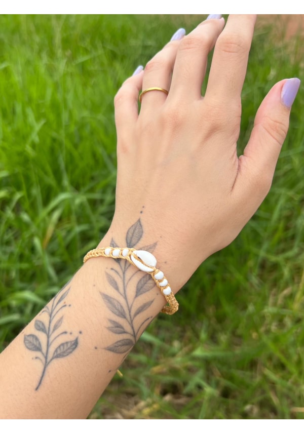 Pulseira Búzios Macramê