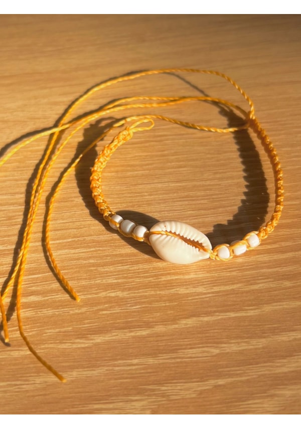 Pulseira Búzios Macramê