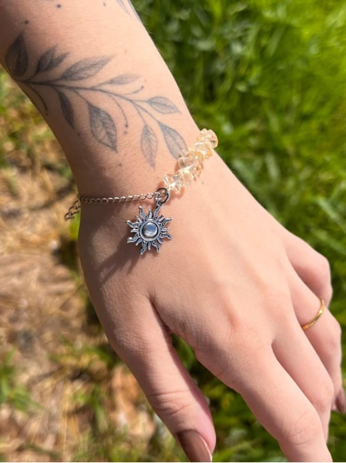 Pulseira Citrino com Sol