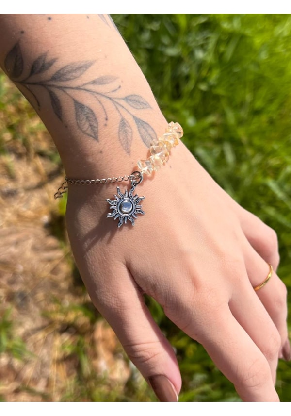 Pulseira Citrino com Sol