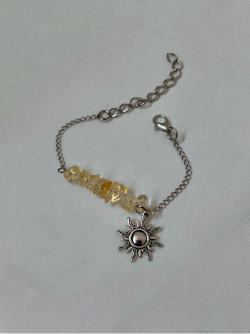 Pulseira Citrino com Sol