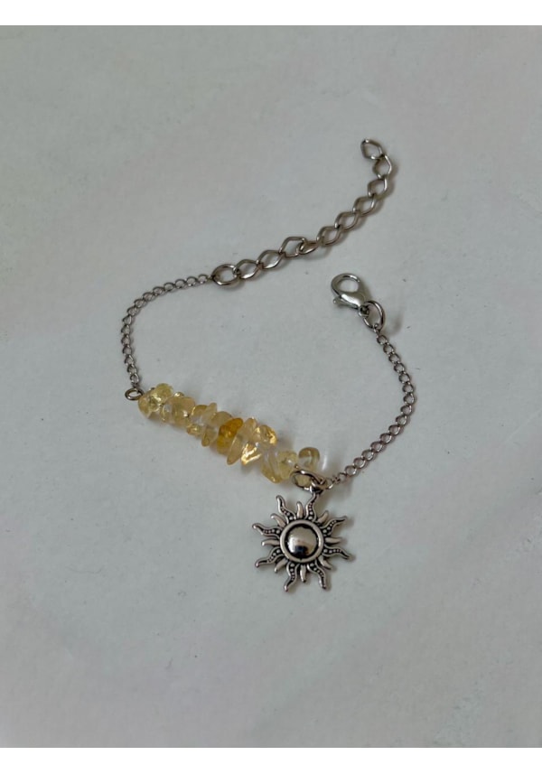 Pulseira Citrino com Sol